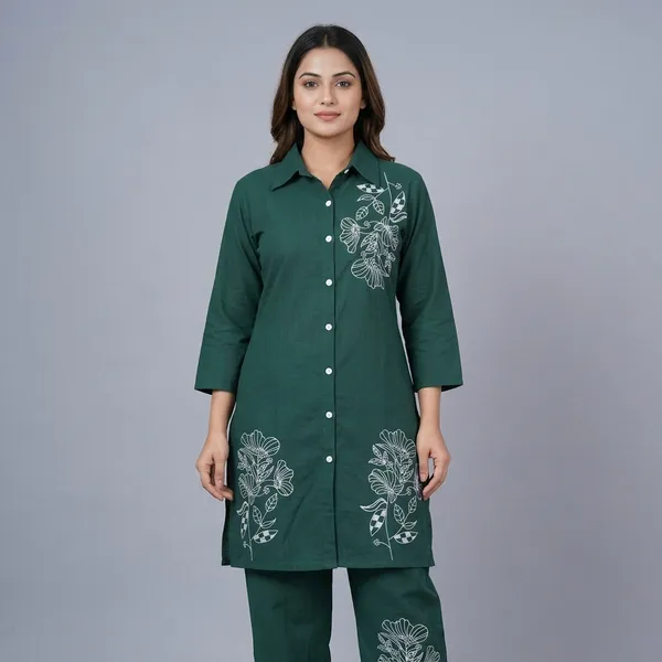 Green_Cotton_Floral_Embroidered_Kurta_Pajama_Set_for_Women