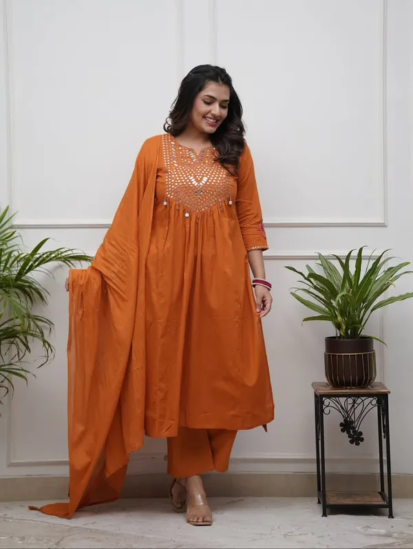 Orange_Cotton_Mirror_Work_Embroidered_Kurta_Palazzo_Set_with_Dupatta_for_Women