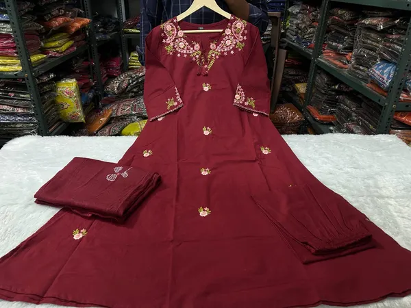 Maroon_Embroidered_Anarkali_Kurta_Set_with_Dupatta_for_Women