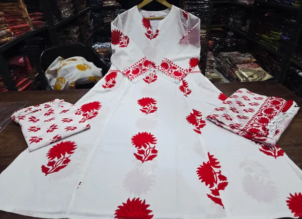 White_Cotton_Red_Floral_Print_Kurta_Set_for_Women