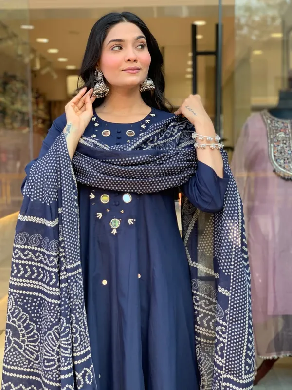 Navy_Blue_Cotton_Mirror_Work_Kurta_Set_with_Dupatta_for_Women