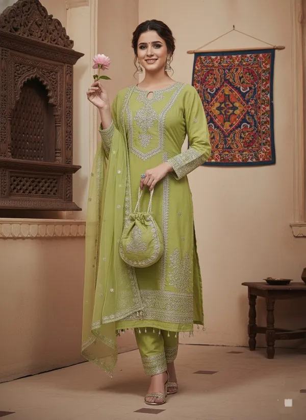 Green_Embroidered_Straight_Cut_Suit_Set_with_Dupatta_for_Women