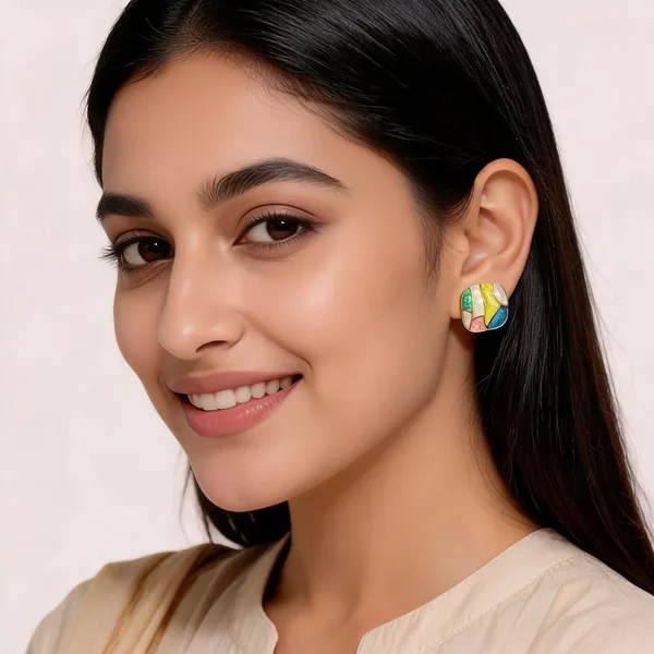 Multicolor_Enamel_Square_Stud_Earrings_For_Women