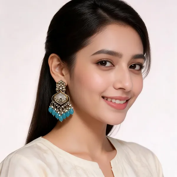 Turquoise_Kundan_Chandbali_Earrings_For_Women