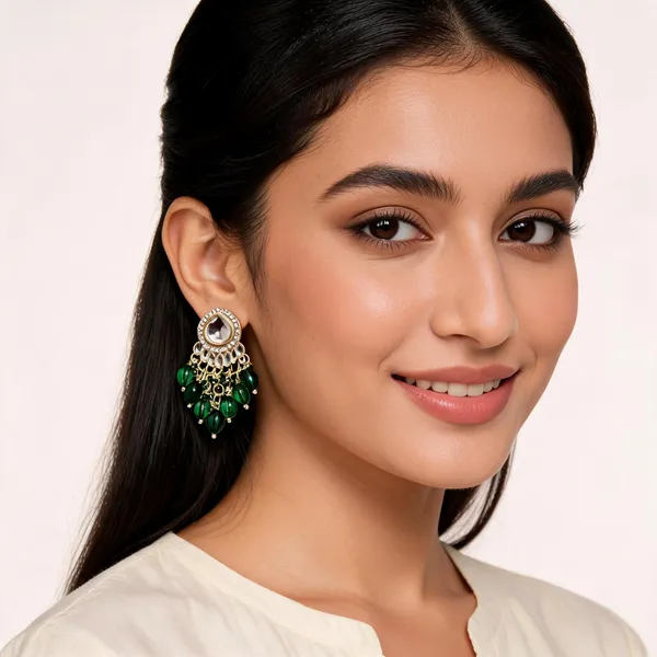 Green_Kundan_Beaded_Drop_Earrings_For_Women