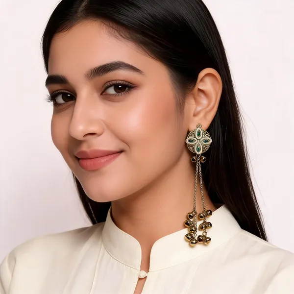 Gold_Toned_Pearl_Studded_Ghungroo_Kashmiri_Jhumka_Earrings_For_Women