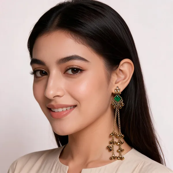 Green_Stone_Gold_Toned_Kalire_Kashmiri_Jhumka_Earrings_For_Women