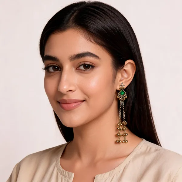 Green_Stone_Gold_Toned_Kalire_Kashmiri_Jhumka_Earrings_For_Women