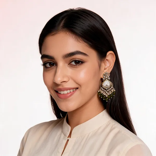 Gold_Kundan_Green_Beaded_Chandbali_Earrings_For_Women