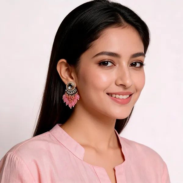 Gold_Kundan_Pink_Beaded_Drop_Earrings_For_Women