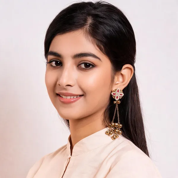Gold_Toned_Pink_Kundan_Floral_Ghungroo_Drop_Kashmiri_Earrings_For_Women