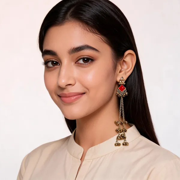 Gold_Toned_Red_Stone_Ghungroo_Kashmiri_Jhumka_Earrings_For_Women