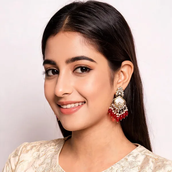 Gold_Toned_Kundan_Red_Beaded_Chandbali_Earrings_For_Women