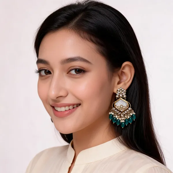 Gold_Kundan_Teal_Beaded_Chandbali_Earrings_For_Women