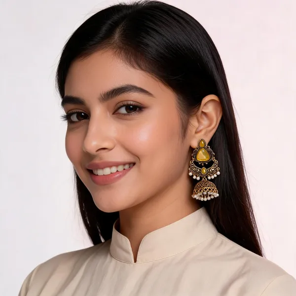 Gold_Yellow_Stone_Jhumka_Earrings_For_Women