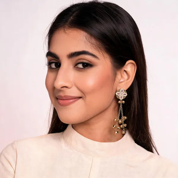 Gold_Toned_Floral_Kundan_Ghungroo_Drop_Kashmiri_Earrings_For_Women