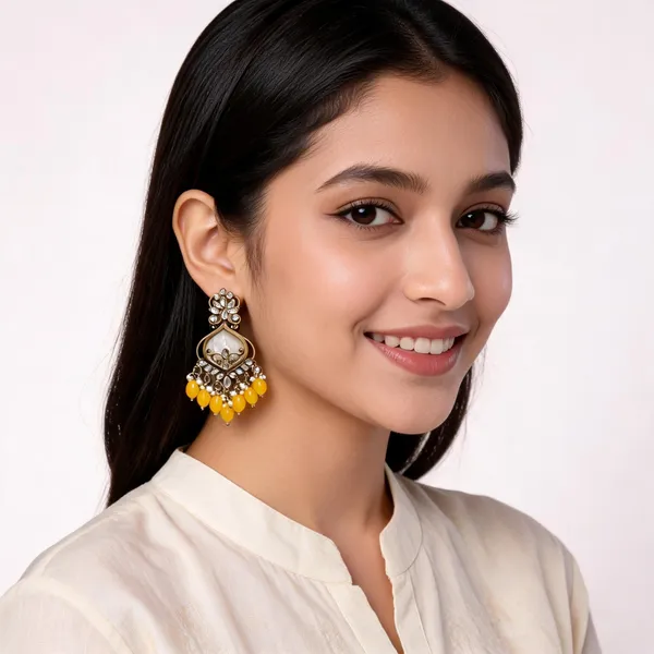 Gold_Toned_Kundan_Yellow_Beaded_Chandbali_Earrings_For_Women