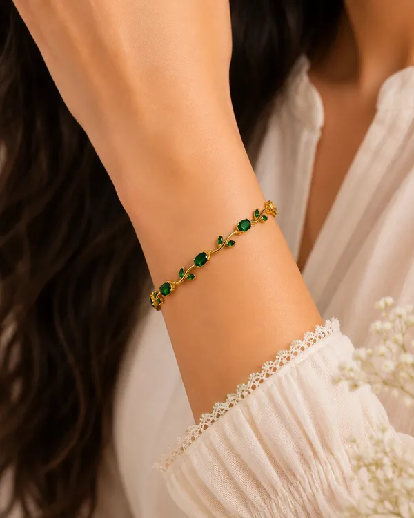 Tulip_Bloom_Bracelet_Green_colour_trendy_bracelet.