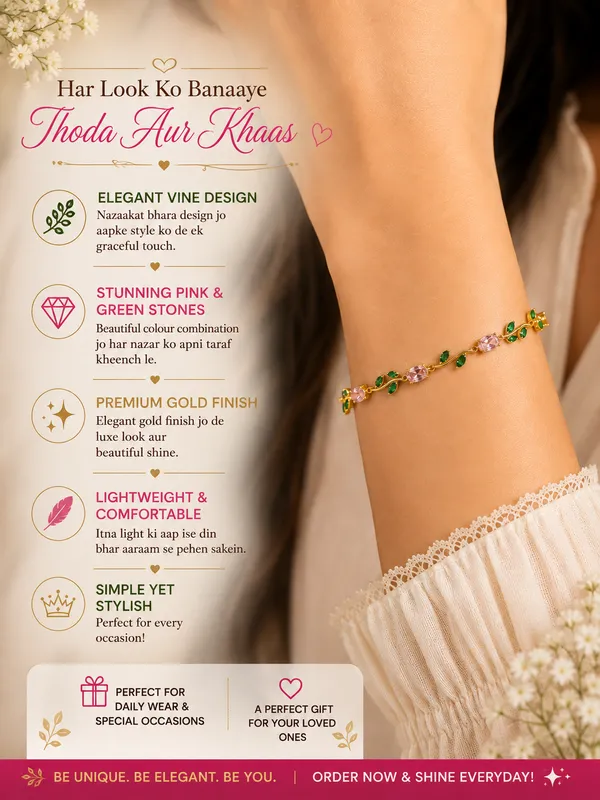 Tulip_Bloom_Bracelet_Pink_colour_trendy_bracelet.