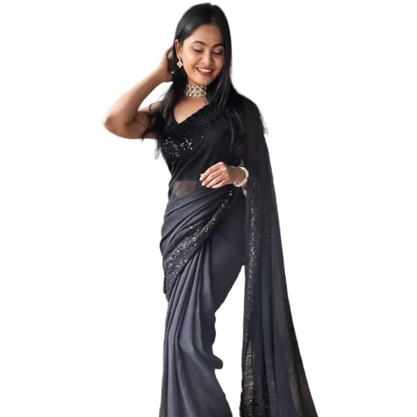 Georgette_With_Sequence_Work_And_Cut_Work_Border_Black