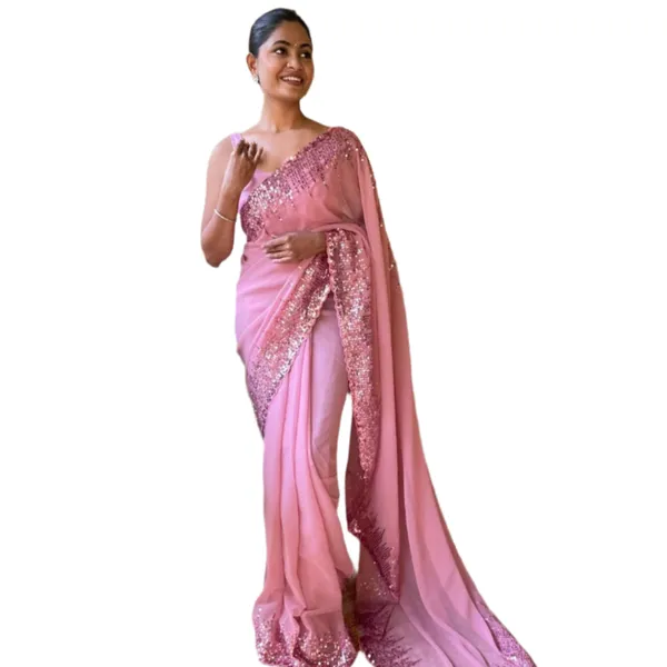Georgette_With_Sequence_Work_And_Cut_Work_Border_Peach
