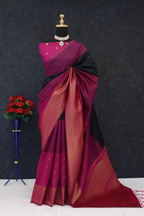 Kalyani_Cotton_With_Gold_Zari_Silk_Saree_Cherry_Red_Adults_Female