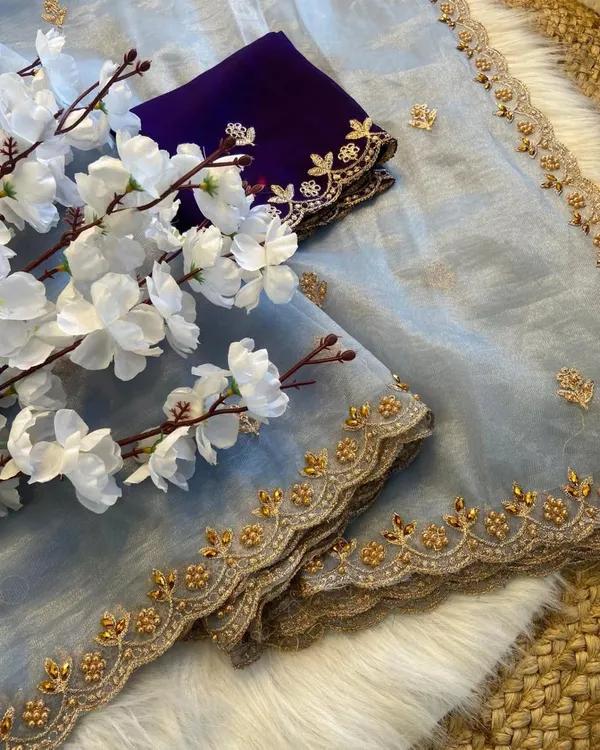 Organza_Sarees_With_Work_Blue