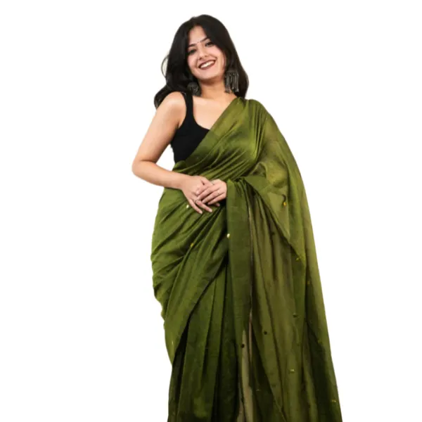 Khadi_Cotton_Sarees_Peacock_Blue