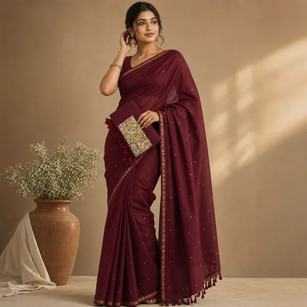 Khadi_Cotton_Sarees_Peacock_Blue