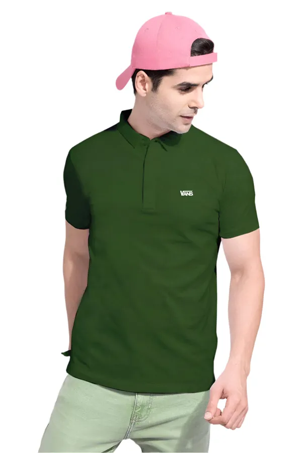 Polo_T_Shirt_Olive_Green_Male
