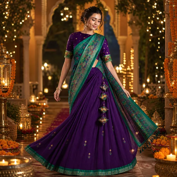 Vrinda_Lehenga_Choli_Collection_Purple