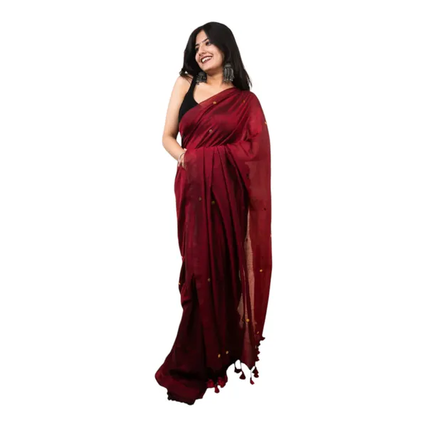 Khadi_Cotton_Sarees_Maroon