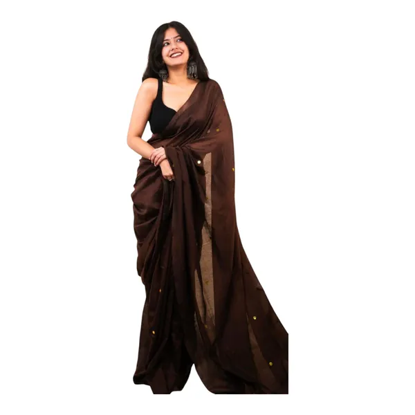 Khadi_Cotton_Sarees_Coffee_Brown