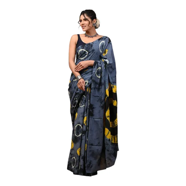 Cotton_Mulmul_Sarees_With_Blouse_Piece_Navy_Cotton_Adults