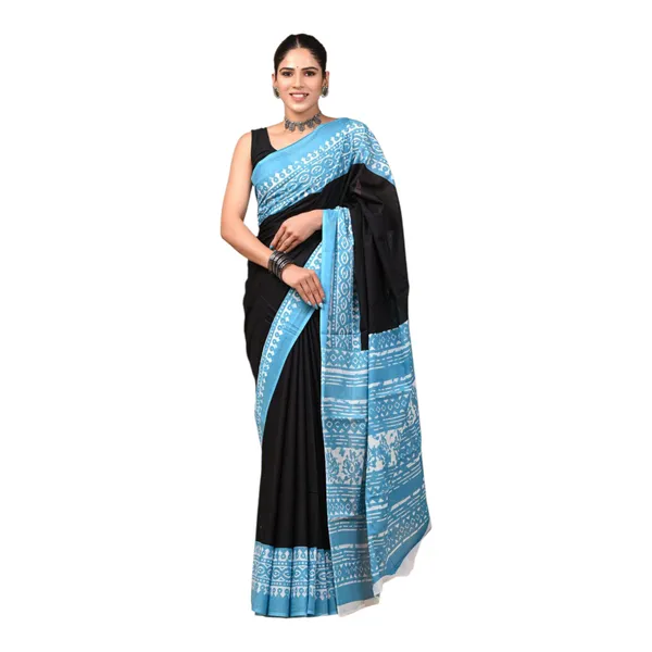 Cotton_Mulmul_Sarees_With_Blouse_Piece_Multicolor_Cotton_Adults