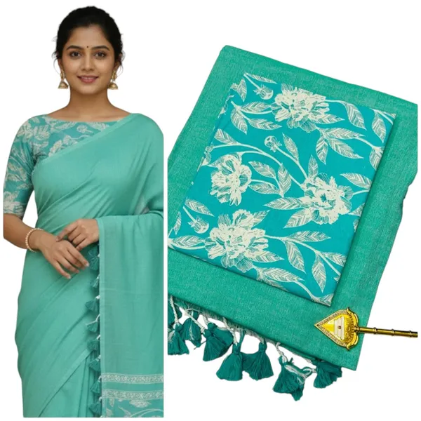 Pure_Khadi_Soft_Cotton_Sarees_Rama_Green_Cotton_Adults