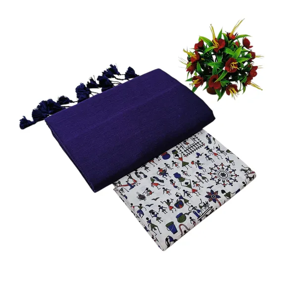 Pure_Khadi_Soft_Cotton_Sarees_Navy_Cotton_Female
