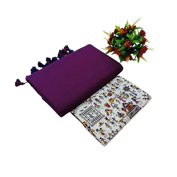 Pure_Khadi_Soft_Cotton_Sarees_Wine_Red_Cotton_Female