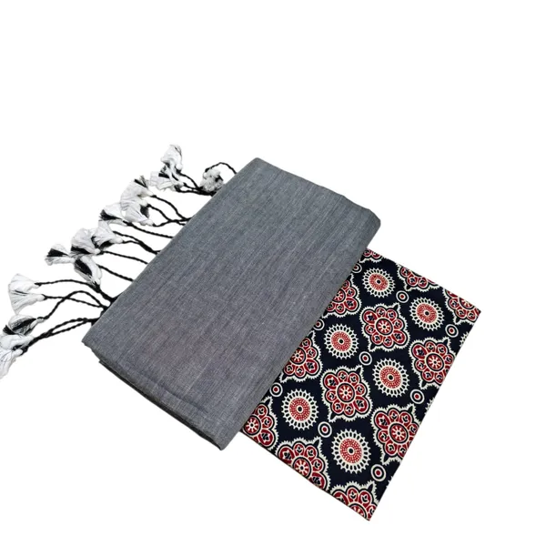 Pure_Khadi_Soft_Cotton_Sarees_Grey_Cotton_Female