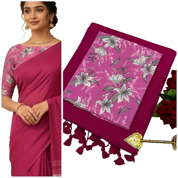 Elegant_Woven_Saree_With_Tassels_Pink_Cotton_Female