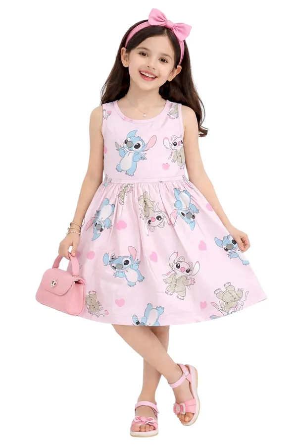Girls_Printed_Frock_Dress_Pink