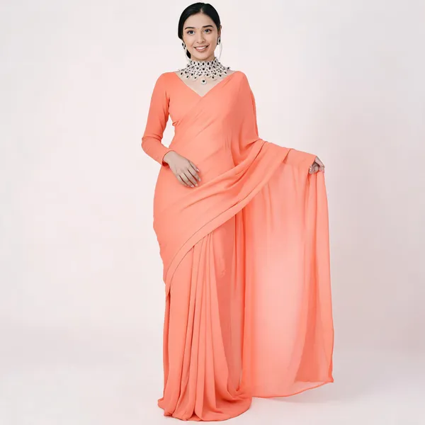 1_Min_Ready_To_Wear_Saree_Blooming_Georgette_Saree_Peach