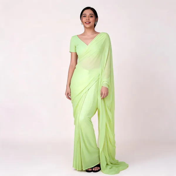 1_Min_Ready_To_Wear_Saree_Blooming_Georgette_Saree_Pista_Green