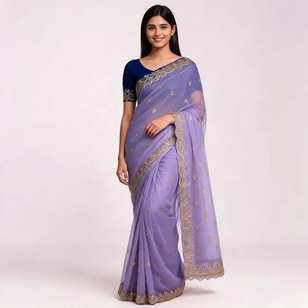 Organza_Sarees_With_Work_Lavender