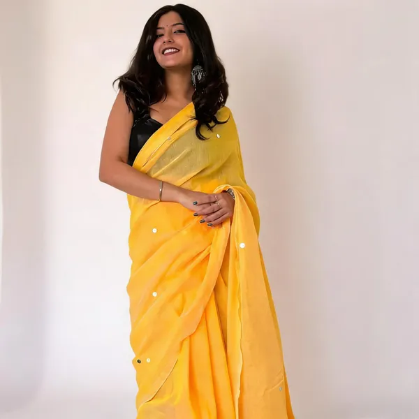 Khadi_Cotton_Sarees_Mustard_Yellow_With_Green