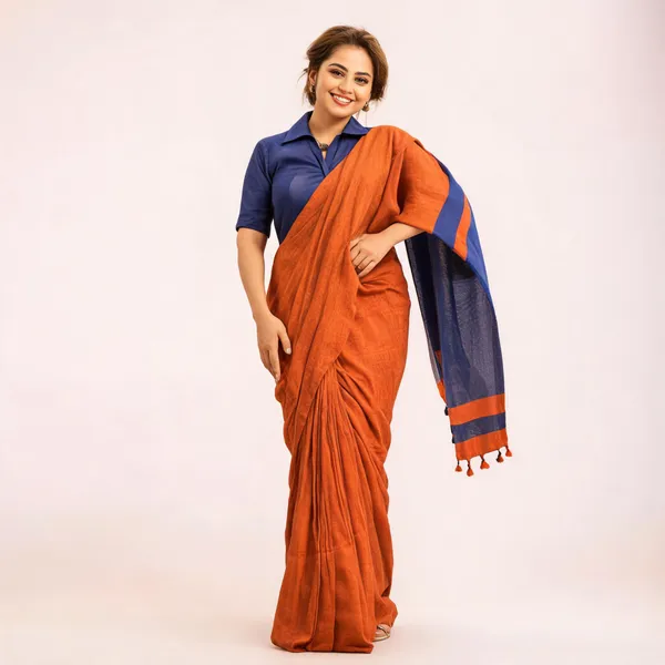 Khadi_Cotton_Sarees_Orange