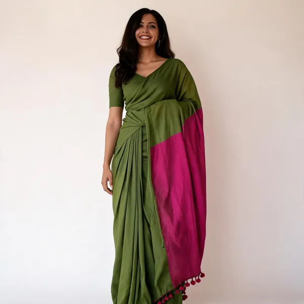 Khadi_Cotton_Sarees_Peacock_Blue