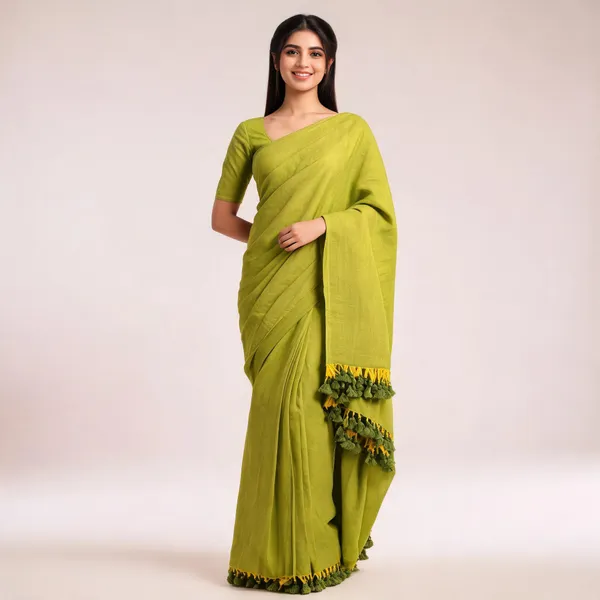 Khadi_Cotton_Sarees_Peacock_Blue