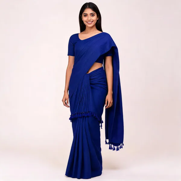 Khadi_Cotton_Sarees_Royal_Blue