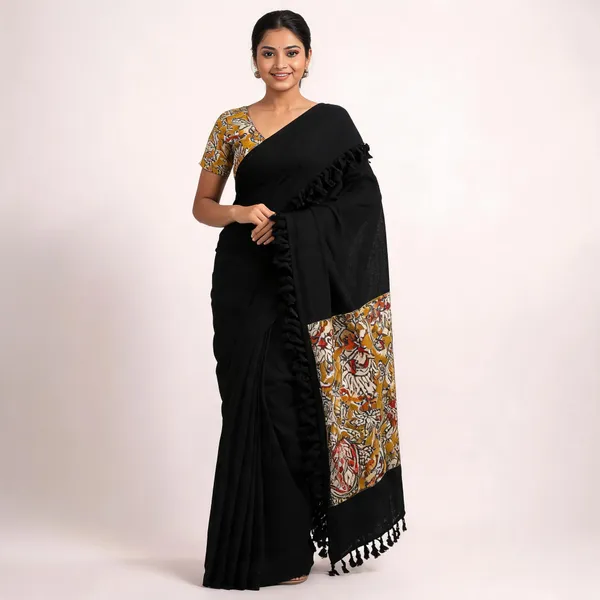 Khadi_Cotton_Sarees_Peacock_Blue